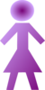 Purple Female Stick Figure Clip Art