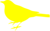 Yellow Bird Silhouette Clip Art