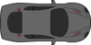 Grey Car - Top View Clip Art