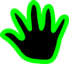 Light Hand Print Clip Art