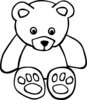 Totetude Teddy Bear Outline Clip Art
