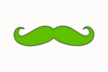 Lime Green Stache Clip Art