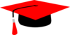 Red Mortarboard Clip Art