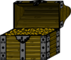 Pirate Treasure Chest With Coins Clip Art