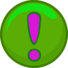 Green Alert Icon Clip Art