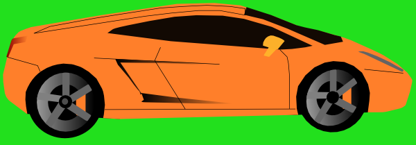 clipart orange car - photo #48