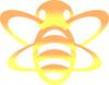 Bee In Yellow/orange Gradient Clip Art