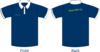 Polo Shirt Sleeves Navy Blue2 Clip Art
