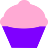 Pink And Curple Cupcake Clip Art