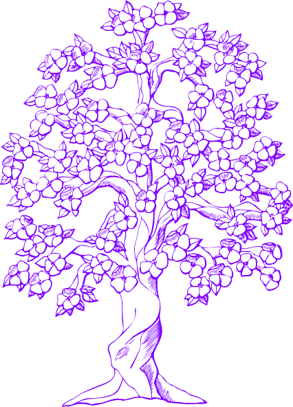 Purple Tree Clip Art at Clker.com - vector clip art online, royalty