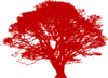 Red Tree Silhouette Clip Art