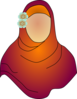 Hijab No Face Flower Clip Art