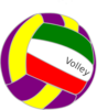 Colorful Volleyball Clip Art