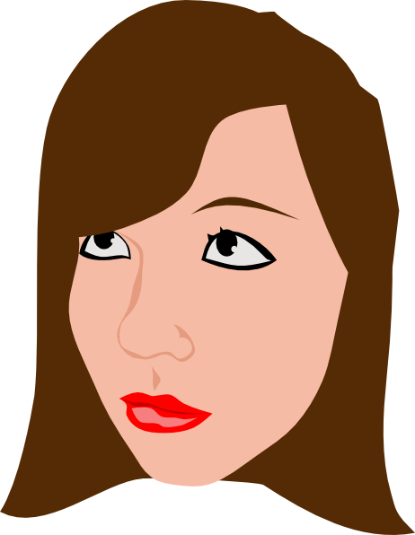 clipart girl with brown hair - photo #3
