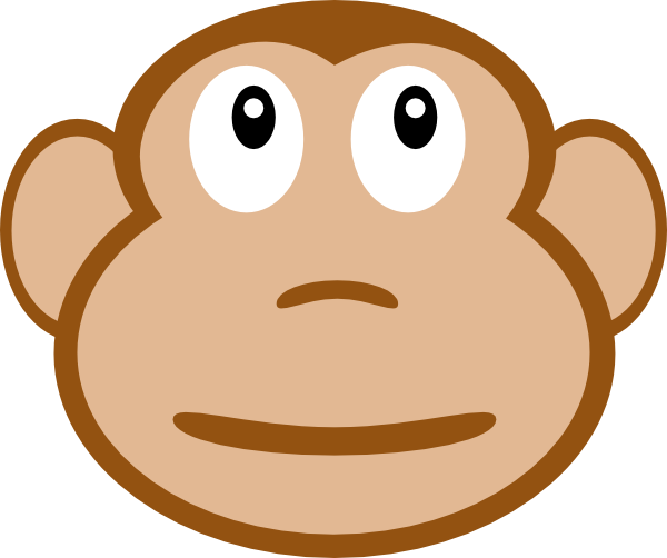 Monkey Face Clip Art at Clker.com - vector clip art online, royalty