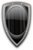 Black Glossy Shield Clip Art