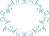 Blue Ornamental Swirl Border Clip Art