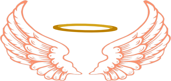 free angel wings with halo clip art - photo #13