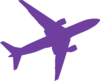 Small Purple Airplane Clip Art