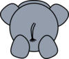 Elephant Rear Clip Art