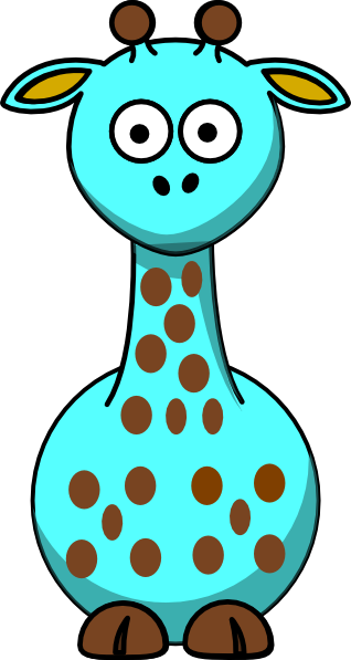 free blue giraffe clipart - photo #17