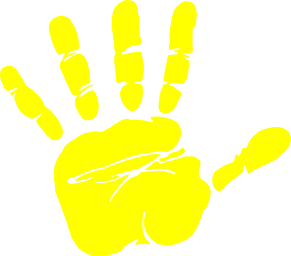yellow hand clip art - photo #1