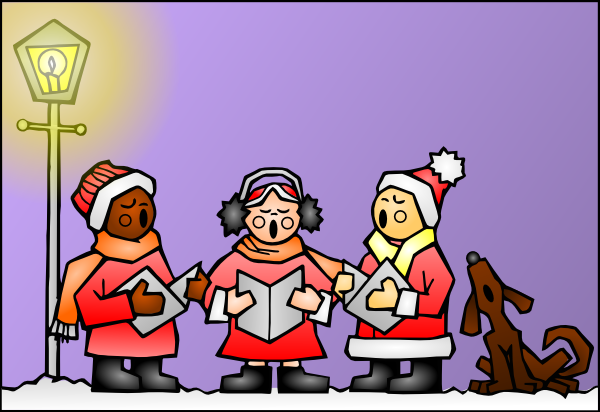 christmas carolers clipart - photo #2