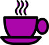 Purple Tea Cup Clip Art
