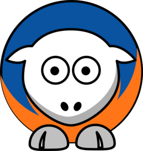 Sheep New York Knicks Team Colors Clip Art