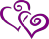 Interwined Heart Purple And Silver Clip Art
