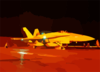 F/a-18 Hornet Night Launch. Clip Art