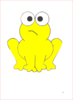 Frog Yellow Sad Clip Art