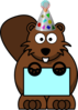 Birthday Beaver Clip Art