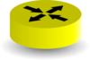 Yellow Router W Shodow Clip Art