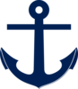 Navy Blue Anchor Clip Art