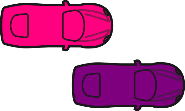 Red Car Top View clip art