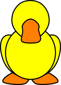 Yellow Duck No Eyes Clip Art