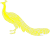 Yellow Peacock2 Clip Art