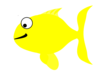 Yellow Happy Fish Clip Art