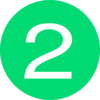 Number 2 Button Green Clip Art
