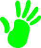 Bright Green Hand Clip Art