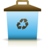 Blue Recycling Container Clip Art