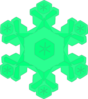 Green Snowflake  Clip Art