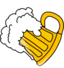 Tilted Glass Of Beer Clip Art