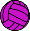 Purple Volleyball  Clip Art