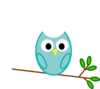 Mint Owl Clip Art