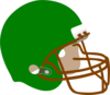 Green/brown Football Helmet Clip Art