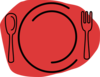 Red Plate Clip Art