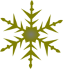 Golden Snowflake Solid Clip Art