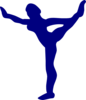 Stretching - Navy Clip Art